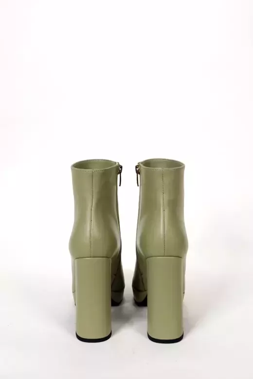 Kadın Bej Hakiki Deri Platform Bot