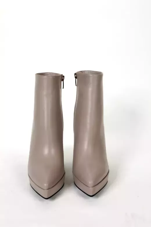 Kadın Bej Hakiki Deri Platform Bot