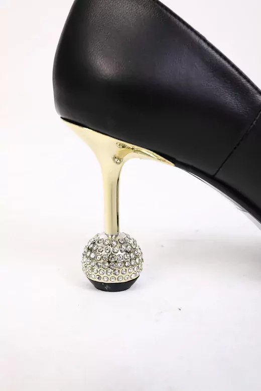 Kadın Deri Ayakkabı Topuklu Siyah