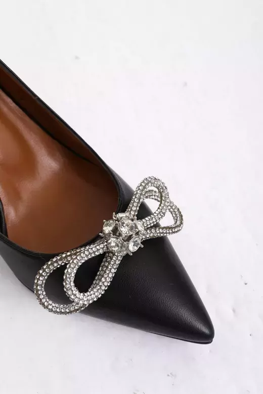 Kadın Deri Ayakkabı Topuklu Siyah