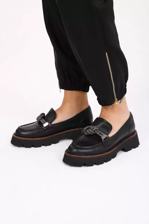 Kadın Taba Loafer Aksesuar Detaylı