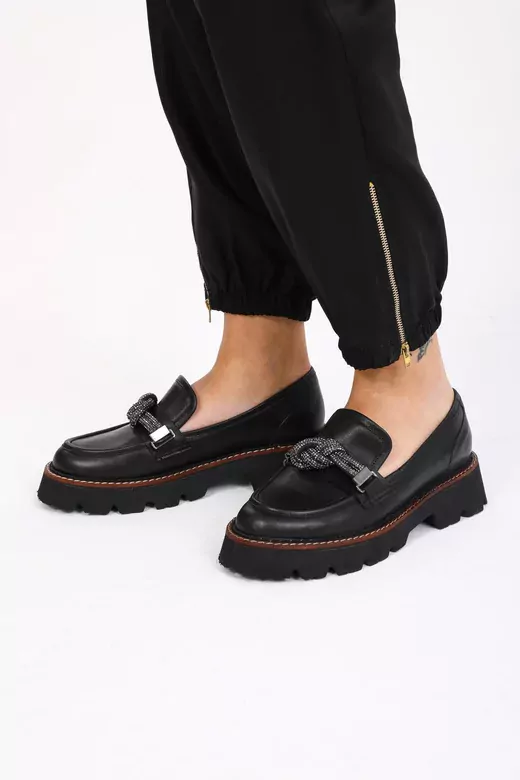 Kadın Taba Loafer Aksesuar Detaylı