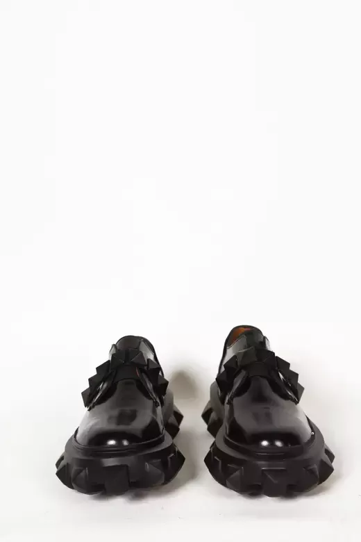 Kadın Siyah Rugan Detaylı Günlük Ayakkabı