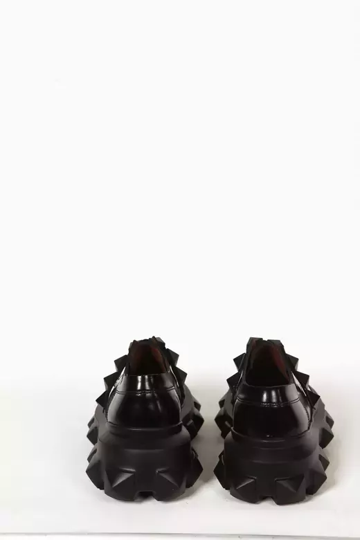 Kadın Siyah Rugan Detaylı Günlük Ayakkabı