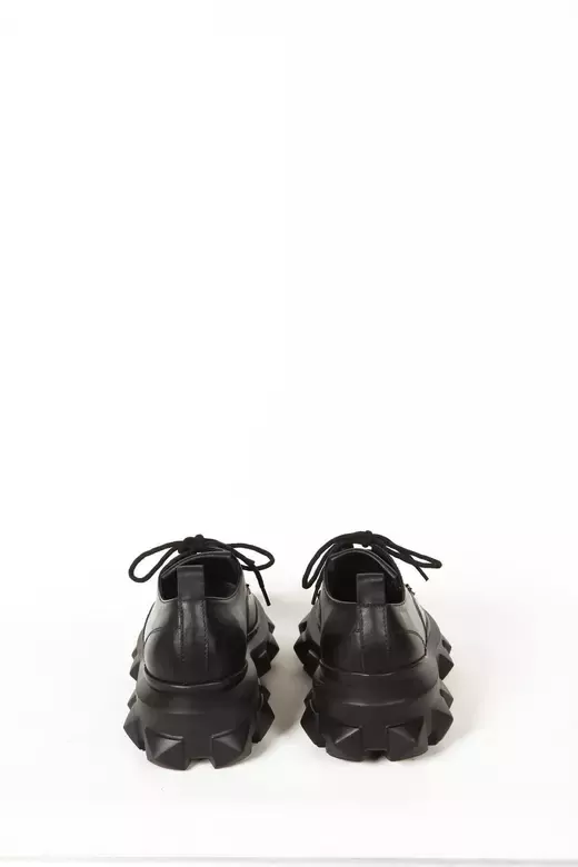 Kadın Siyah Hakiki Deri Detaylı Ayakkabı