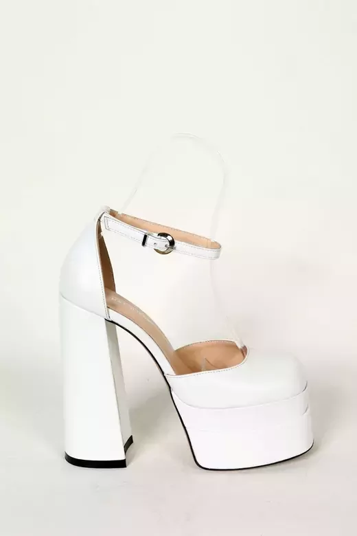 Kadın Fuşya Saten Platform Topuklu Abiye Ayakkabı