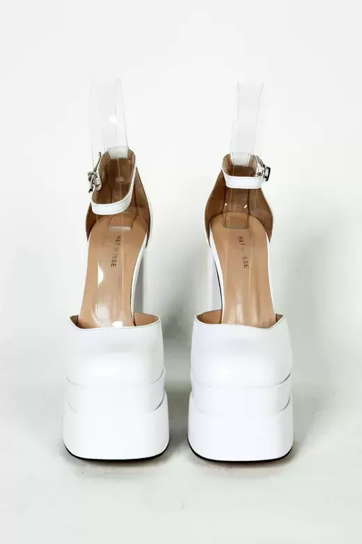 Kadın Fuşya Saten Platform Topuklu Abiye Ayakkabı