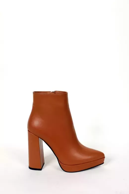 Kadın Bej Hakiki Deri Platform Bot