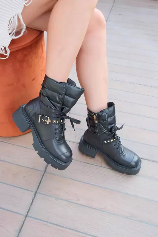 Kadın Vizon Hakiki Deri Aksesuar Detaylı Bot