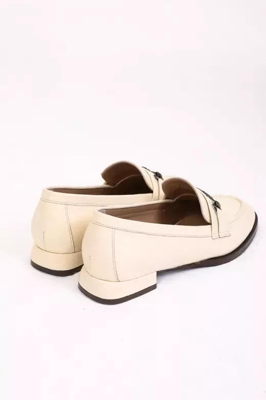 Kadın Yeşil Loafer Aksesuar Detaylı