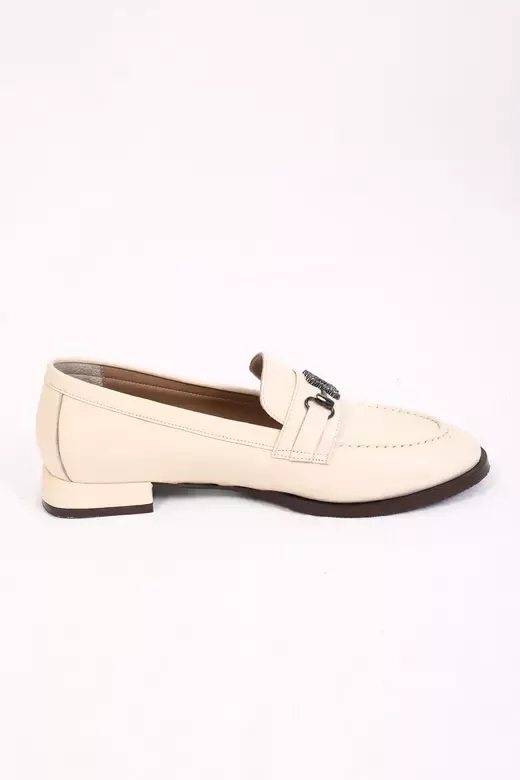 Kadın Yeşil Loafer Aksesuar Detaylı