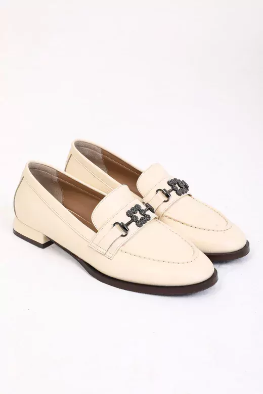 Kadın Yeşil Loafer Aksesuar Detaylı