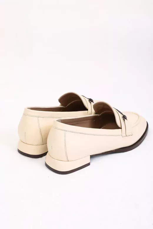 Kadın Yeşil Loafer Aksesuar Detaylı