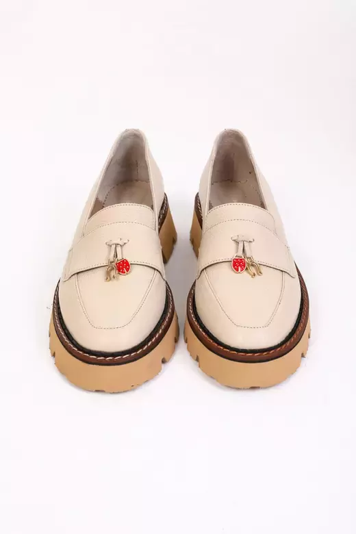 Kadın Vizon Loafer Aksesuar Detaylı