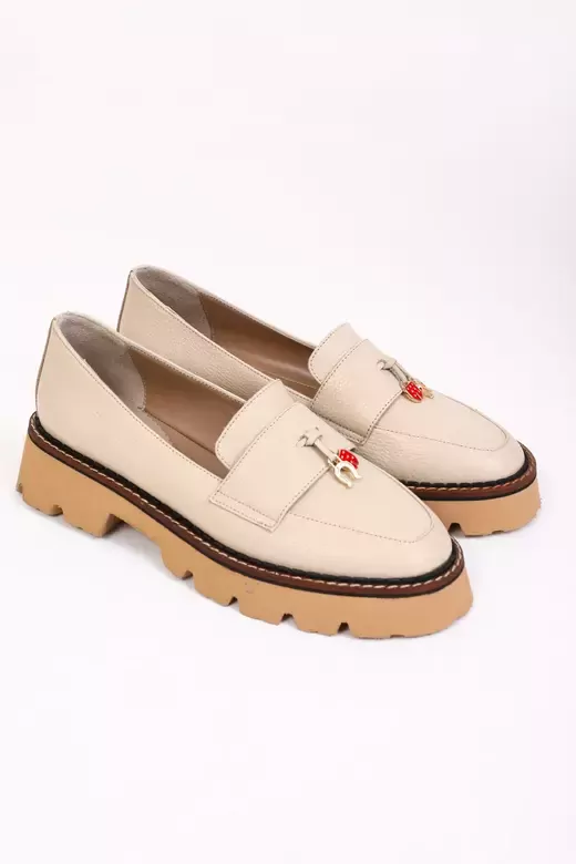 Kadın Vizon Loafer Aksesuar Detaylı