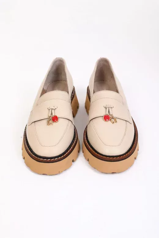 Kadın Vizon Loafer Aksesuar Detaylı