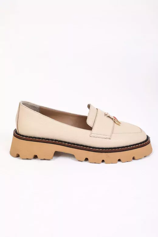 Kadın Vizon Loafer Aksesuar Detaylı