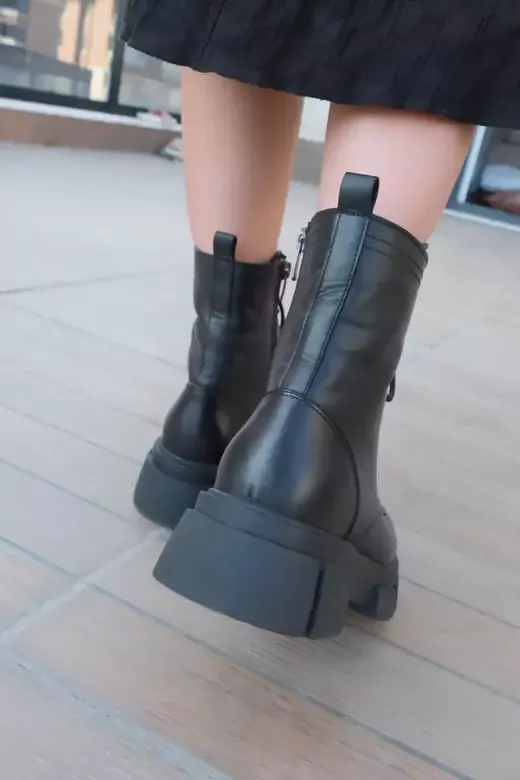 Kadın Bej Hakiki Deri Bot