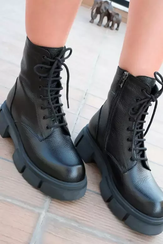 Kadın Bej Hakiki Deri Bot