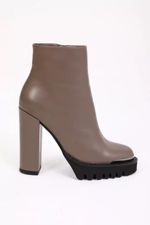 Kadın Siyah Hakiki Deri Platformlu Bot