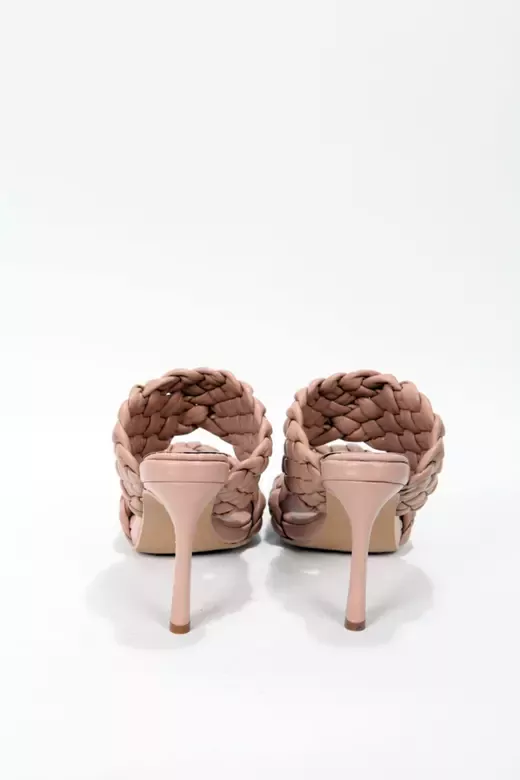 Bottega Beyaz Topuklu Terlik