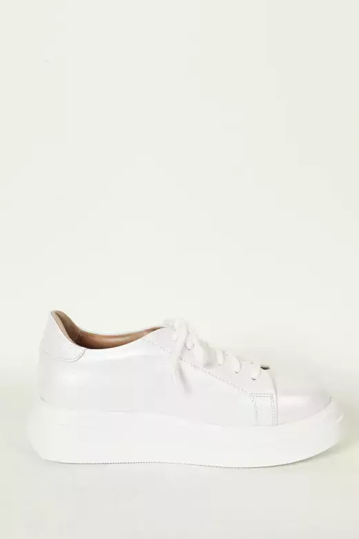 Kadın Camel Hakiki Deri Sneakers