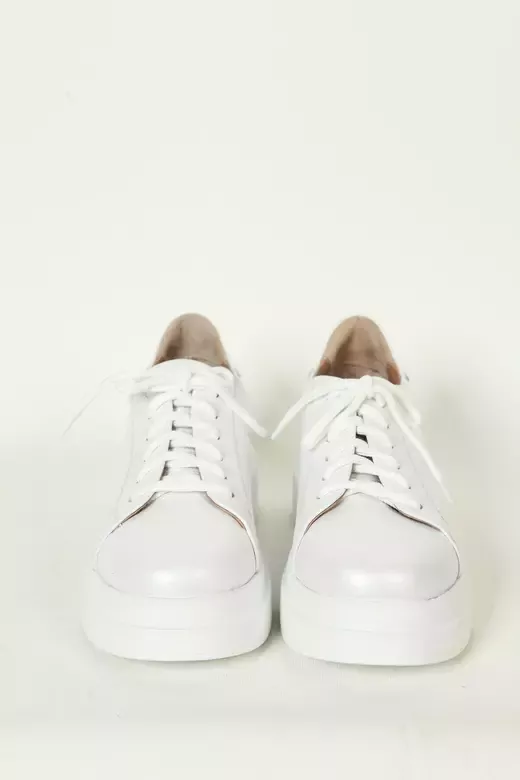 Kadın Camel Hakiki Deri Sneakers