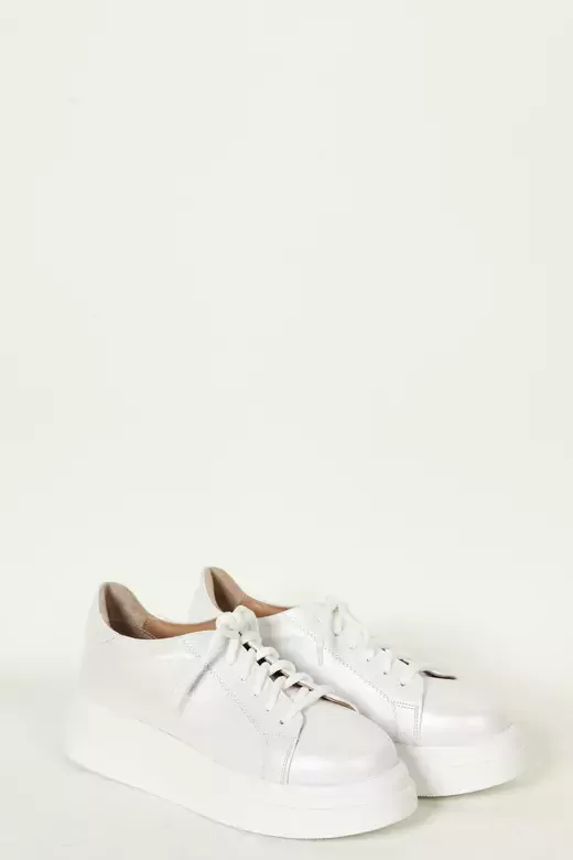 Kadın Camel Hakiki Deri Sneakers