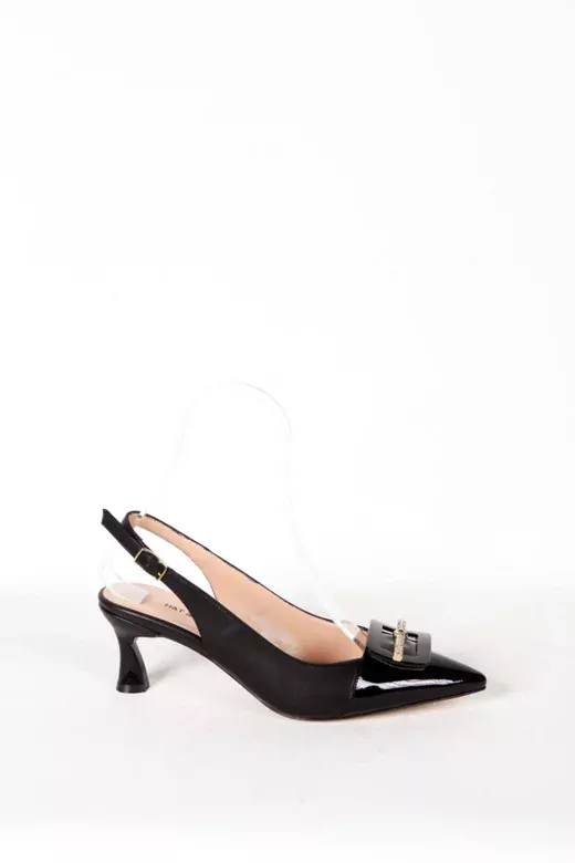 Kadın Pudra Toka Detaylı Topuklu Ayakkabı