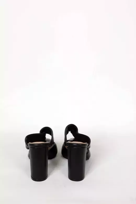 Kadın Siyah Hakiki Deri Detaylı