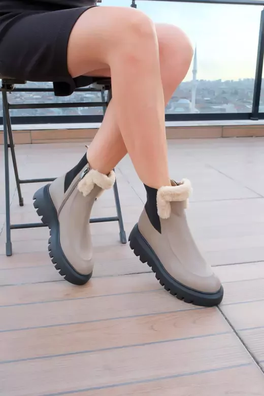 Kadın Vizon Kürk Detaylı Bot