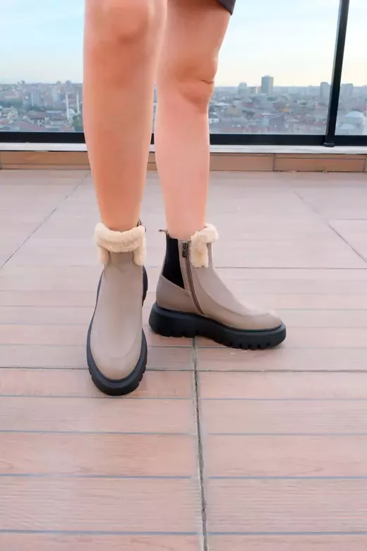 Kadın Vizon Kürk Detaylı Bot