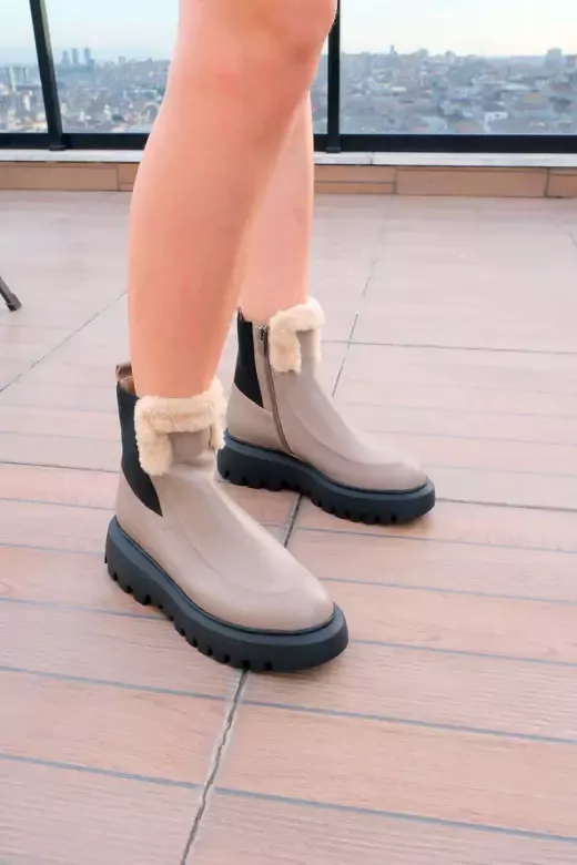 Kadın Vizon Kürk Detaylı Bot