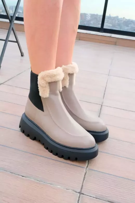 Kadın Vizon Kürk Detaylı Bot