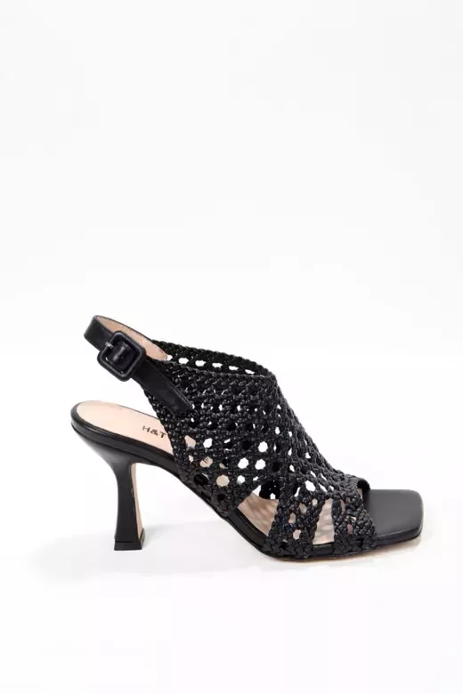 Kadın Pudra Örgü Detaylı Sandalet