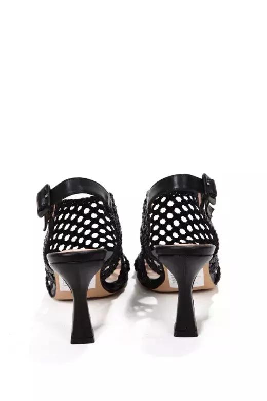 Kadın Pudra Örgü Detaylı Sandalet