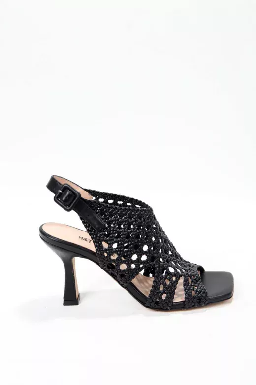 Kadın Pudra Örgü Detaylı Sandalet