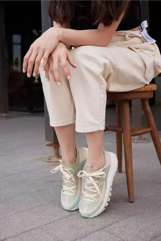 Kadın Deri Sneaker Yeşil