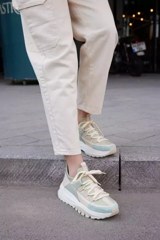 Kadın Deri Sneaker Yeşil