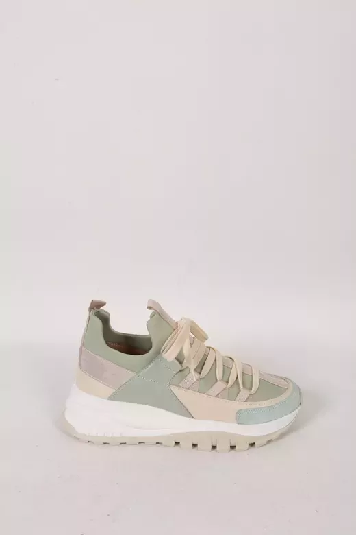 Kadın Deri Sneaker Yeşil