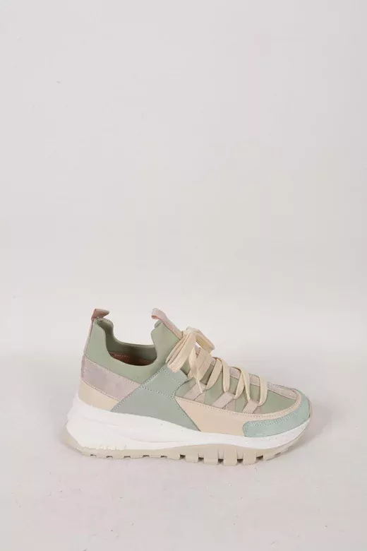 Kadın Deri Sneaker Yeşil