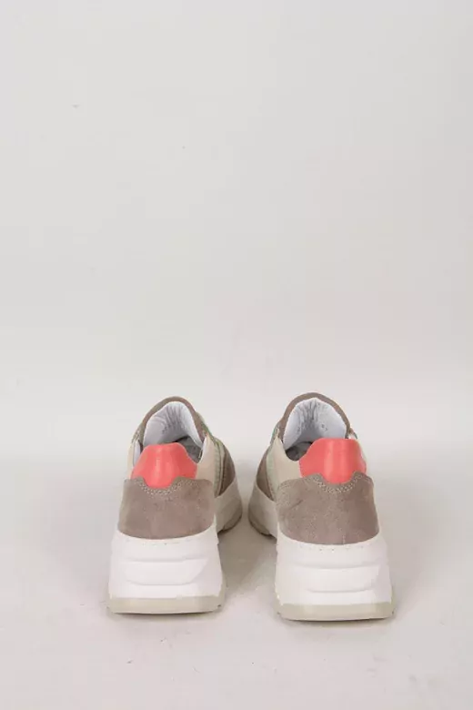 Kadın Yeşil Deri Sneaker Spor Ayakkabı