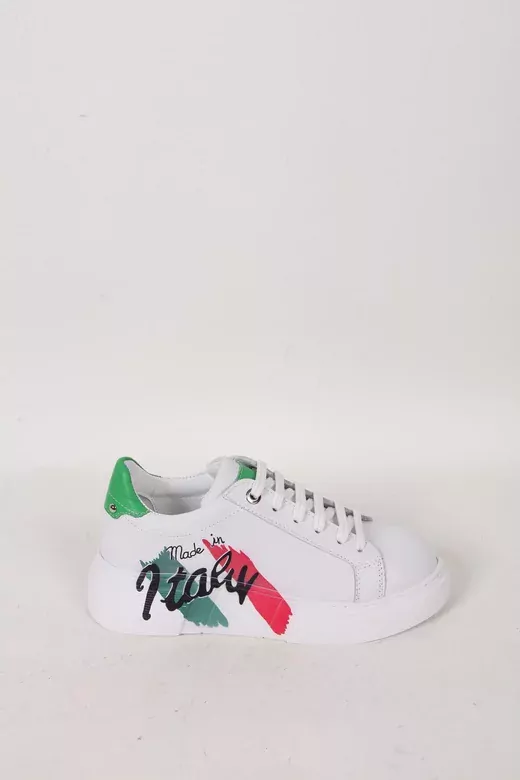 Kadın Beyaz Hakiki Deri Sneaker Spor Ayakkabı