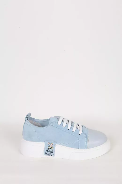 Kadın Deri Sneaker Gri