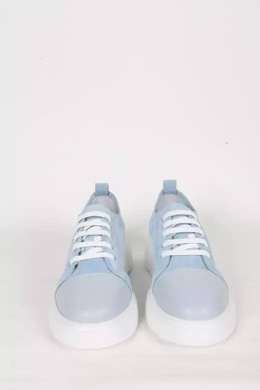 Kadın Deri Sneaker Gri