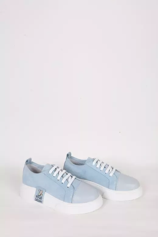 Kadın Deri Sneaker Gri