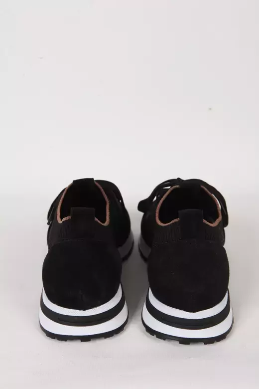 Kadın Buz Mavisi Hakiki Deri Sneaker Spor Ayakkabı