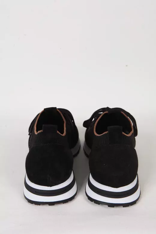 Kadın Buz Mavisi Hakiki Deri Sneaker Spor Ayakkabı