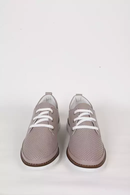 Kadın Yeşil Deri Sneaker Spor Ayakkabı