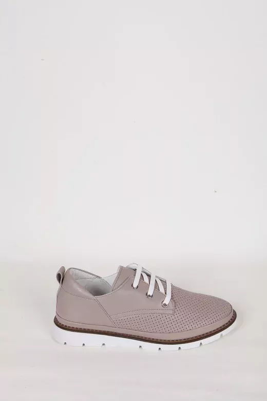 Kadın Yeşil Deri Sneaker Spor Ayakkabı